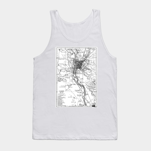 Vintage Map of Cairo Egypt (1911) Tank Top by Bravuramedia